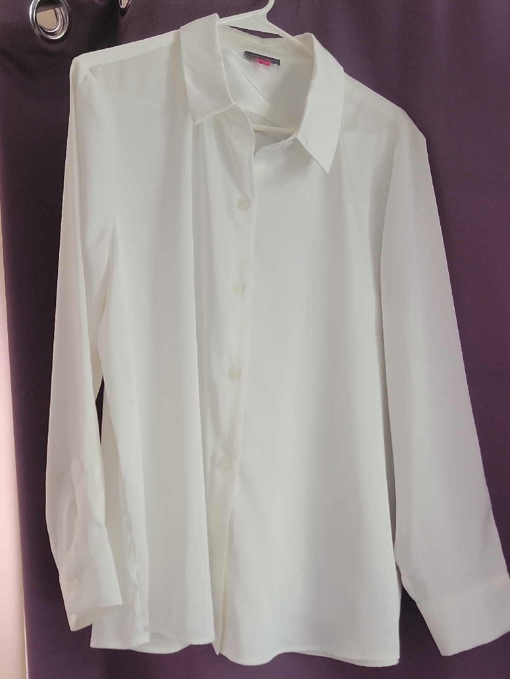 Vince Camuto White Button-Front Top